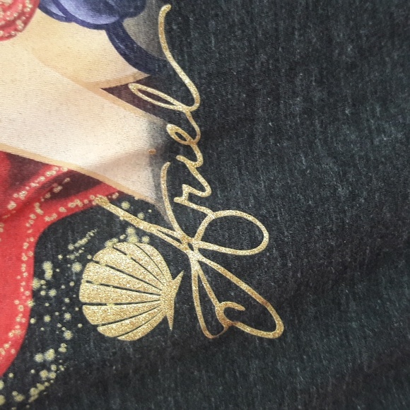 Disney Parks Ariel dolman sleeve heather gray size s t-shirt - Picture 8 of 10